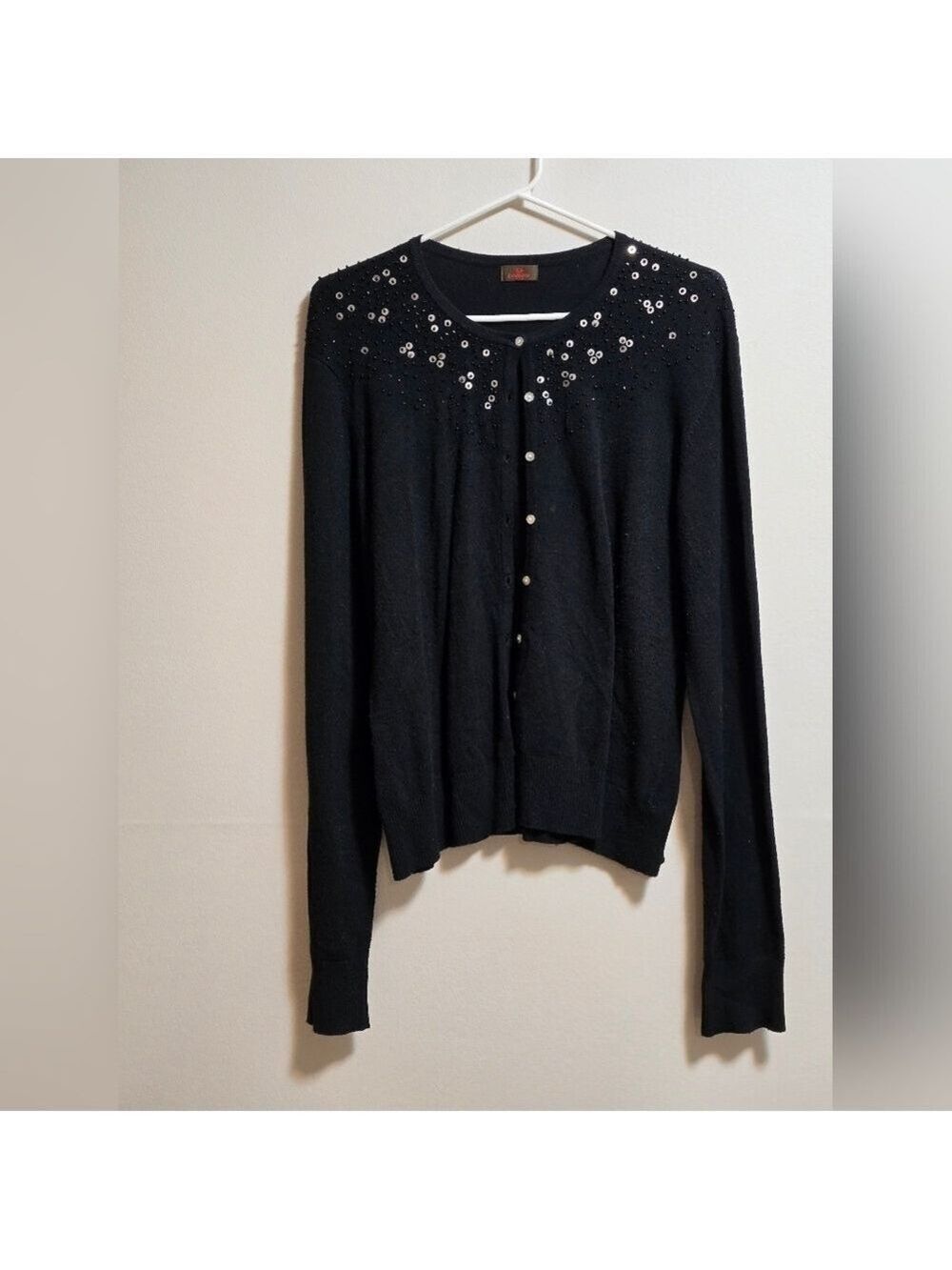 Danier sequin embellishment black cardigan